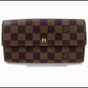 ⚡️Hot Sale⚡️LouisVuitton Long Wallet Portefeuille Sarah Damier